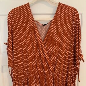 Orange polka dot dress